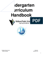 Kindergarten Curriculum Handbook: © Midland Public Schools 2020-2021 Midland, Michigan Revised 9/1/20