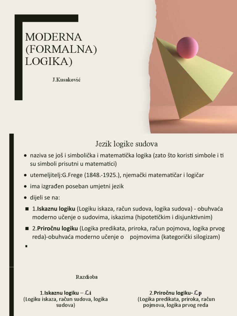 Moderna (Formalna) Logika | PDF