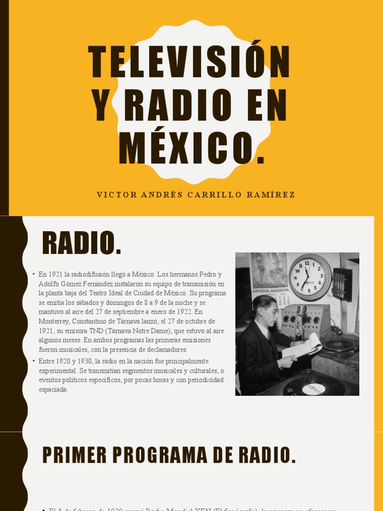 Televisión y Radio en Mexico PDF Televisión Radiodifusión