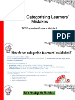 Unit 29. Categorising Learners' Mistakes