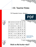 Unit 30. Teacher Roles