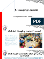 Grouping Learners Effectively