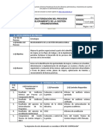 Caracterización Del Proceso Mejoramiento de La Gestión Organizacional