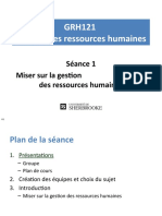 Séance 1 Miser Sur La Gestion Des Ressources Humaines