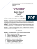 Ley Organica de Los Municipios Del Estado de Campeche