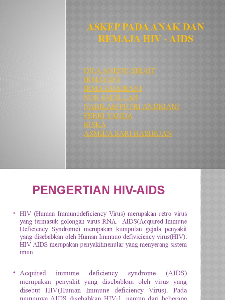 Askep Pada Anak Dan Remaja Hiv - Aids | PDF