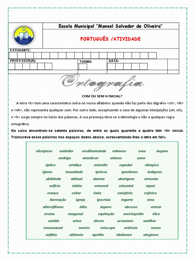 Ortografia 7 Ano | PDF