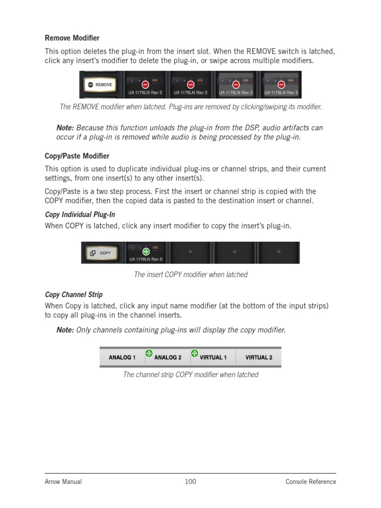 PlugIn and Channel Strip Copy/Paste, Removal, and Isolation Functions