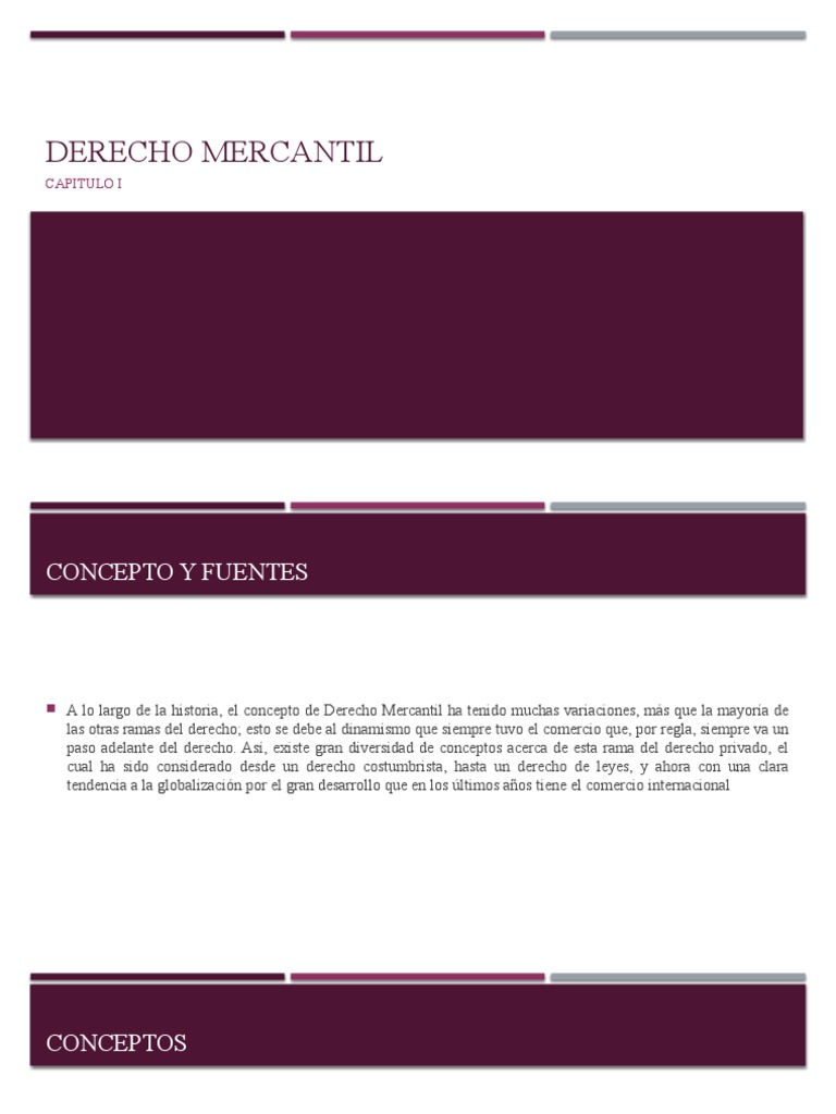 Concepto y Fuentes del Derecho Mercantil | PDF | Derecho