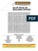 Sopa de Letras de Vocabulario Office: Palabras A Encontrar