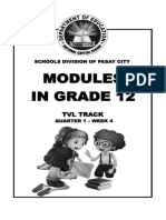 Modules in Grade 12: TVL Track