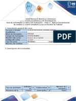 Guia de Actividades y Rubrica de Evaluación - Paso 3 - Aplicar Herramientas de Análisis y Control Estadístico para La Gestión de Calidad