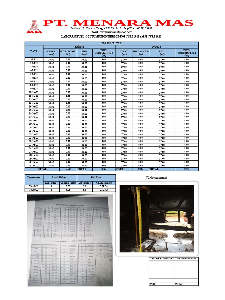 Laporan Fuel Comsumsion Juli 2022 PDF