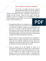 Finalización Del Conflicto Armado en Colombia