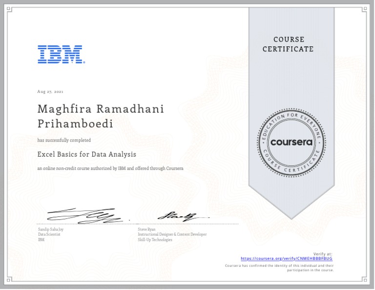 Ibm Excel Basics For Data Analysis Coursera Ibm