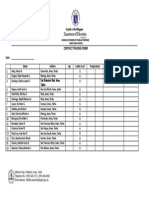 Department of Education: Contact Tracing Form