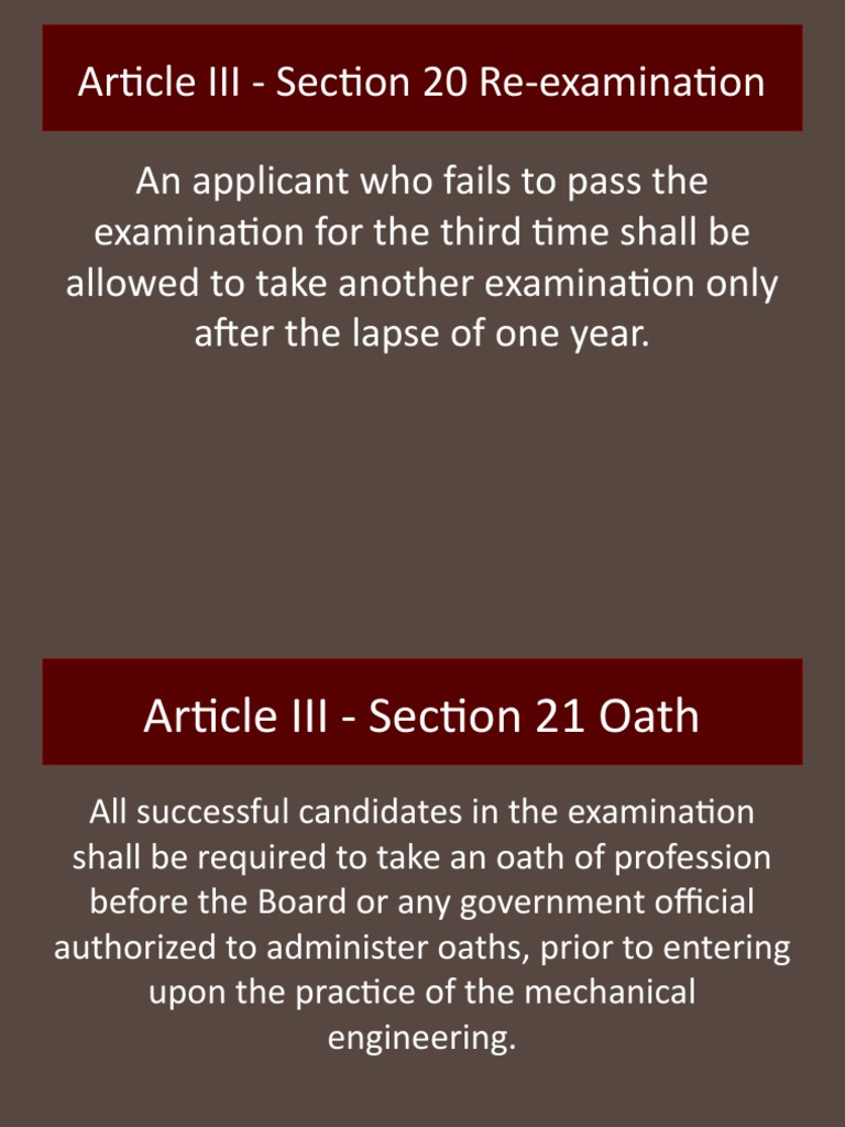 Article iii section 20 re examination pdf