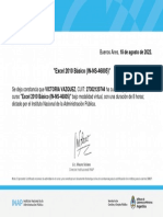 Excel 2010 Básico (IN NS 46805) - Certificado de Finalización 756731