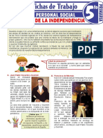 Precursores de La Independencia para Quinto Grado de Primaria