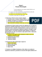 Cuestionario Fracaso Renal Agudo: Semiología y Semiotecnia