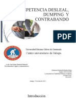 Competencia Desleal, Dumping y Contrabando