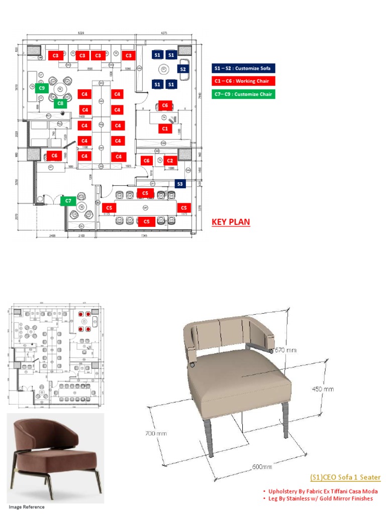 Key Plan: C3 S2 S1 S1 C3 C3 C3 S1 - S2: Customize Sofa | PDF | Chair | Home
