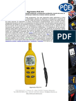 Higrómetro PCE-310 mide humedad y temperatura