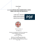 Automated Ration Dispensing Using Rfid and GSM Technology: Project Report On