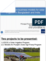 Presentation On Business Models For Solar Irrigation in Bangladesh and India