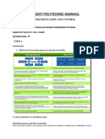 MIcrocontroller Based Embedded System E - Contents