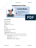 Personal Data: Lemlem Mamo Office Engineer 0928679728