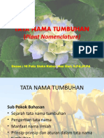 Tata Nama Taksonomi Tumbuhan