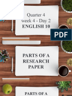 Quarter 4 Week 4 - Day 2: English 10