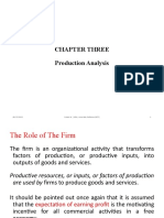 Chapter Three Production Analysis: 08/23/2022 1 Emnet N (MBA, Associate Professor, SBTC)