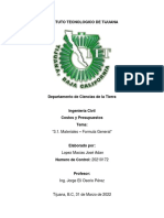 Definicion de La Formula General - Costos y Presupuestos