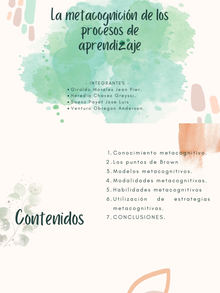 La Metacognición | PDF | Teoria de la mente | Memoria