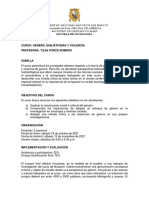 UNMSM Sílabo Género, Subjetividad y Violencia TPR 2021