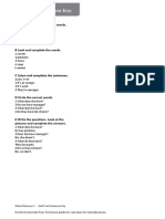 Unit Test 10 Answer Key: A Look and Circle The Correct Words