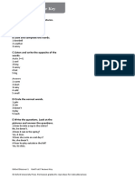 Unit Test 7 Answer Key: A Match The Words To The Pictures