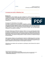 Core Document: Philosophy and Model of Midwifery Care