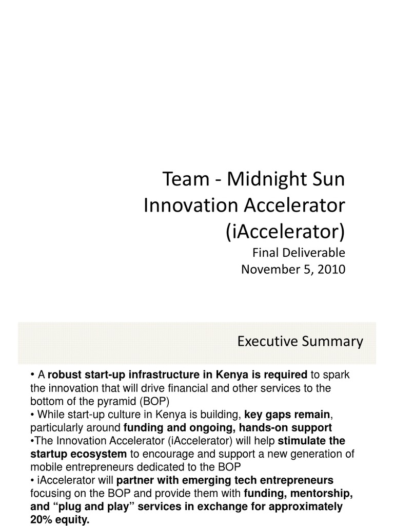 Iaccelerator Business Plan Nov 5 2010 | PDF | Startup Company | Small ...