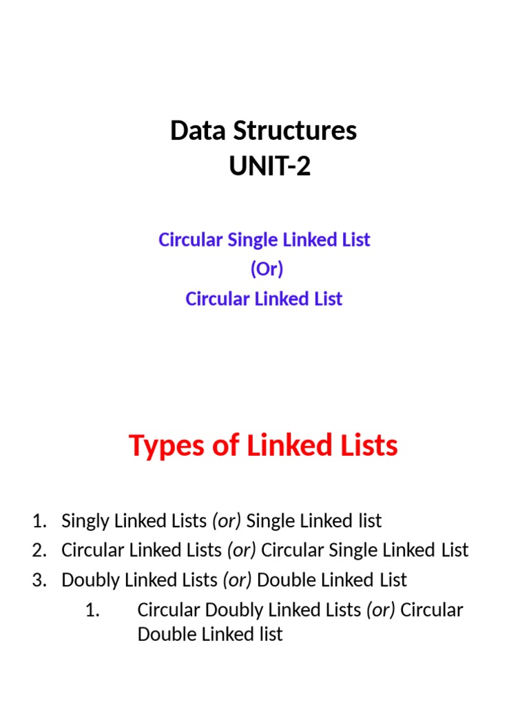 Circular Single Linked List | PDF | Software Engineering | Theoretical ...