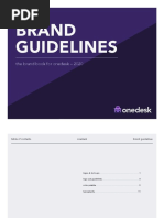 Brand Guidelines: The Brand Book For Onedesk - 2020