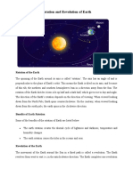 Rotation and Revolution of Earth