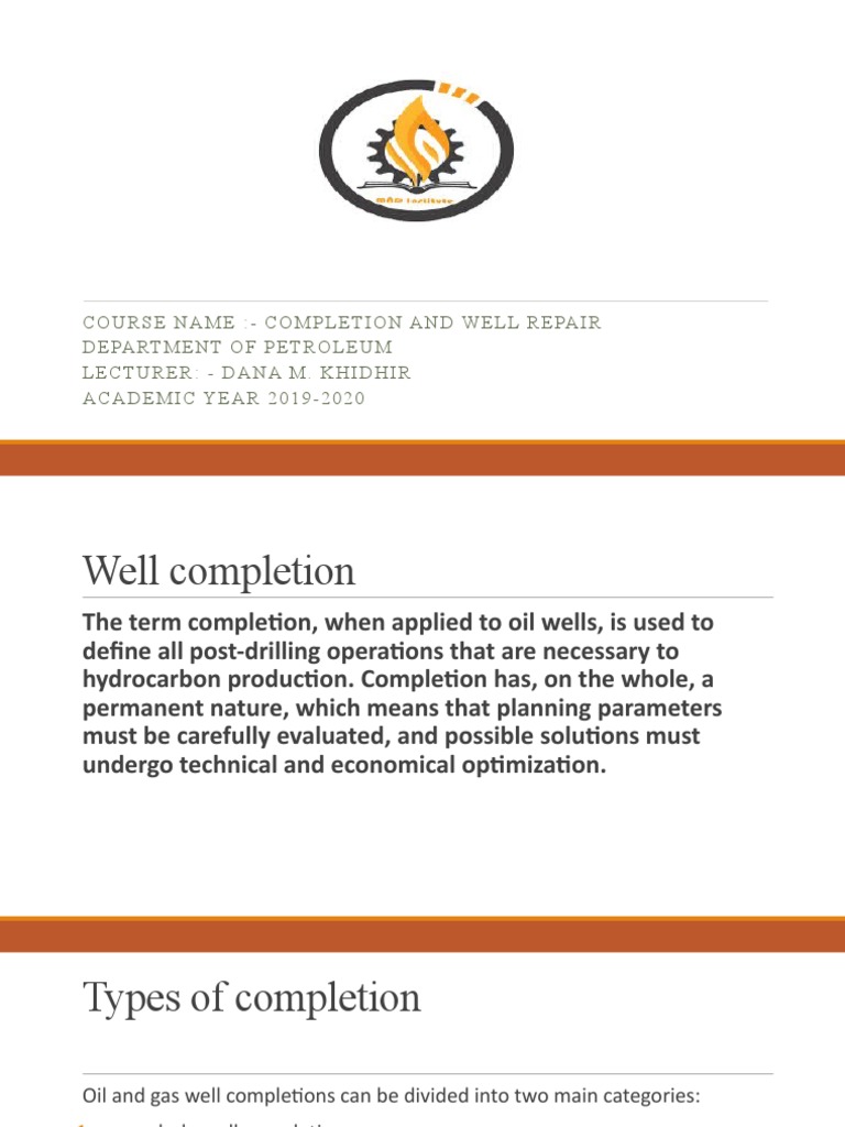 Well Completion and Repair Techniques | PDF | Casing (Borehole) | Oil Well