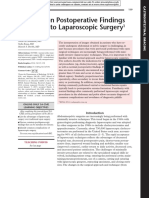 Common Postoperative Findings Unique To Laparoscopic Surgery