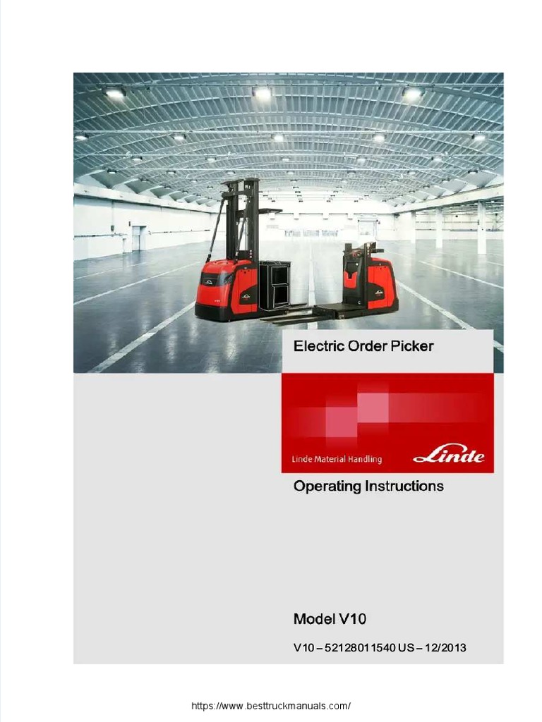 Linde Order Picker A13 Workshop Manual – OBEA