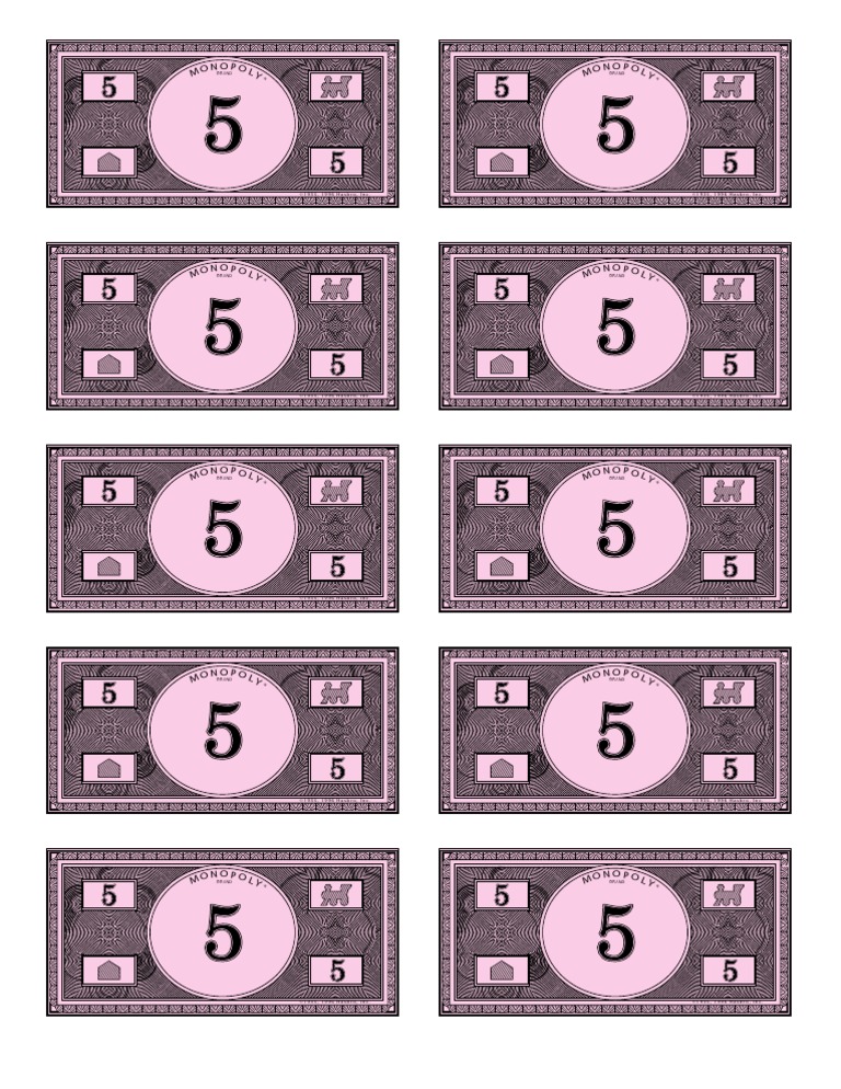5 Monopoly Money
