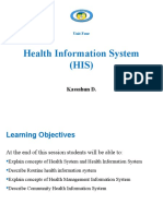Health Information System (HIS) : Kassahun D