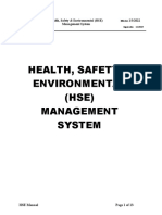 Health, Safety & Environmental (HSE) 1/3/2022 Management System